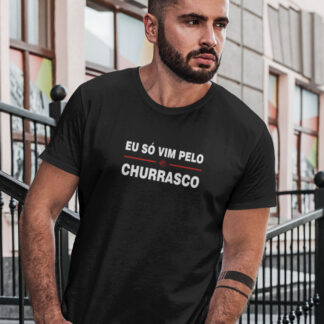 Quero Camisa - Camisas Personalizadas - Capitão Gecko - Eu só vim pelo churrasco