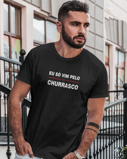Quero Camisa - Camisas Personalizadas - Capitão Gecko - Eu só vim pelo churrasco