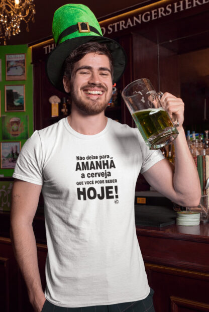 Quero Camisa - Camisas Personalizadas - Capitão Gecko - Não deixe para amanhã a cerveja que você pode beber hoje