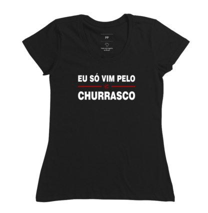 Quero Camisa - Camisas Personalizadas - Capitão Gecko - Eu só vim pelo churrasco